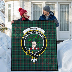 Ross Hunting Modern Tartan Crest Quilt