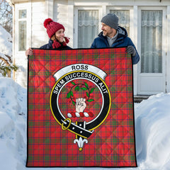 Ross Modern Tartan Crest Quilt