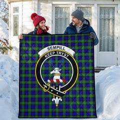 Sempill Modern Tartan Crest Quilt