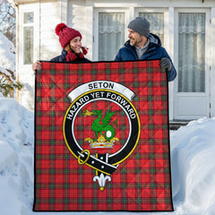 Seton Modern Tartan Crest Quilt