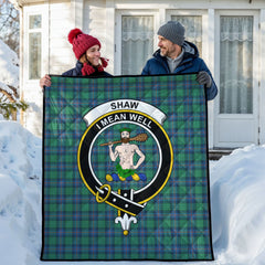 Shaw (of Sauchie) Ancient Tartan Crest Quilt