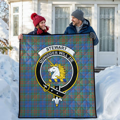 Stewart of Appin Hunting Ancient Tartan Crest Quilt