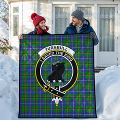 Turnbull Hunting Tartan Crest Quilt