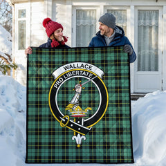 Wallace Hunting Ancient Tartan Crest Quilt