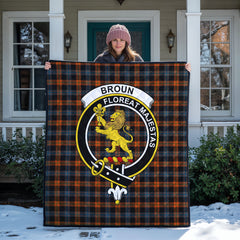 Broun Ancient Tartan Crest Quilt