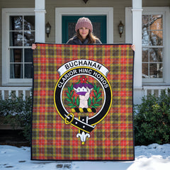 Buchanan Old Set Weathered Tartan Crest Quilt