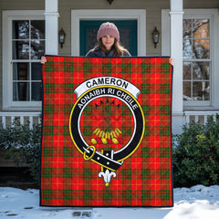 Cameron Modern Tartan Crest Quilt