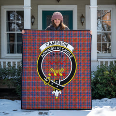 Cameron of Lochiel Ancient Tartan Crest Quilt