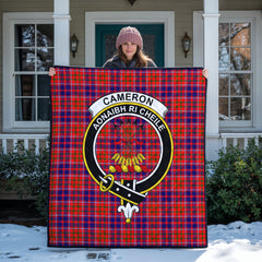 Cameron of Lochiel Modern Tartan Crest Quilt