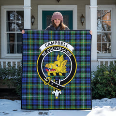 Campbell Argyll Ancient Tartan Crest Quilt