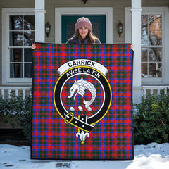 Carrick District Tartan Crest Quilt