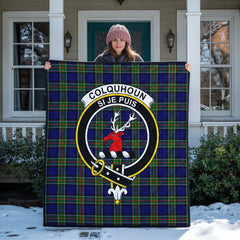 Colquhoun Modern Tartan Crest Quilt