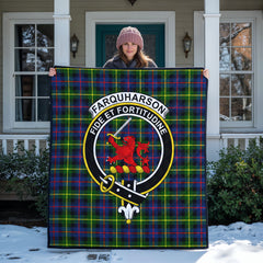 Farquharson Modern Tartan Crest Quilt