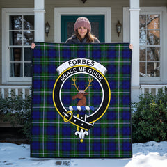 Forbes Modern Tartan Crest Quilt