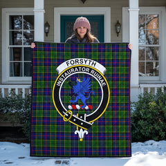 Forsyth Modern Tartan Crest Quilt