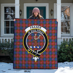 Fraser (of Lovat) Ancient Tartan Crest Quilt