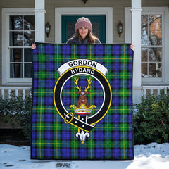 Gordon Modern Tartan Crest Quilt