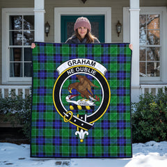 Graham of Menteith Modern Tartan Crest Quilt