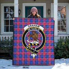 Graham of Menteith Red Tartan Crest Quilt