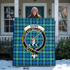 Gunn Ancient Tartan Crest Quilt