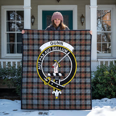 Gunn Weathered Tartan Crest Quilt