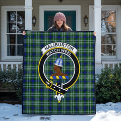 Haliburton Tartan Crest Quilt