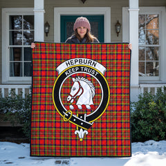 Hepburn Tartan Crest Quilt