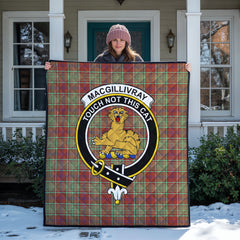 MacGillivray Hunting Ancient Tartan Crest Quilt