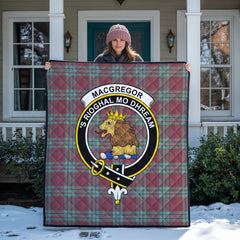 MacGregor Hunting Ancient Tartan Crest Quilt