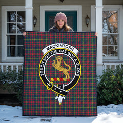 MacKintosh Hunting Modern Tartan Crest Quilt