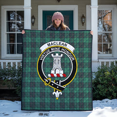 MacLean Hunting Ancient Tartan Crest Quilt