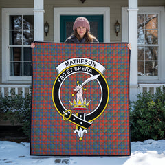 Matheson Ancient Tartan Crest Quilt