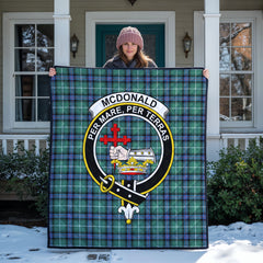 McDonald of the Isles Hunting Ancient Tartan Crest Quilt