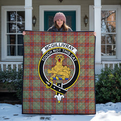 McGillivray Hunting Ancient Tartan Crest Quilt