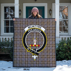 McIntyre Hunting Weathered Tartan Crest Quilt