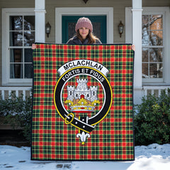 McLachlan Hunting Modern Tartan Crest Quilt