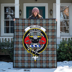 McLeod of Harris Weathered Tartan Crest Quilt