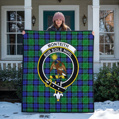 Monteith Tartan Crest Quilt