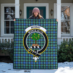 Mowat Ancient Tartan Crest Quilt