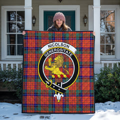 Nicolson Ancient Old Tartan Crest Quilt