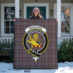 Nicolson Hunting Weathered Tartan Crest Quilt