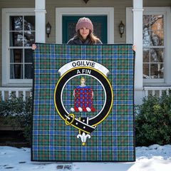 Ogilvie Hunting Ancient Tartan Crest Quilt
