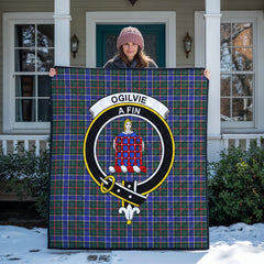 Ogilvie Hunting Modern Tartan Crest Quilt