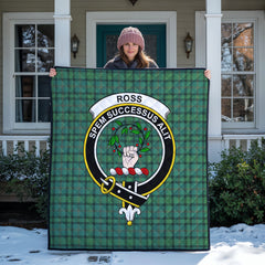 Ross Hunting Ancient Tartan Crest Quilt
