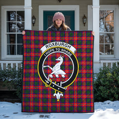Roxburgh District Tartan Crest Quilt