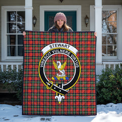 Stewart Royal Modern Tartan Crest Quilt