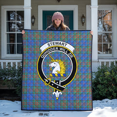 Stewart of Appin Hunting Ancient Tartan Crest Quilt