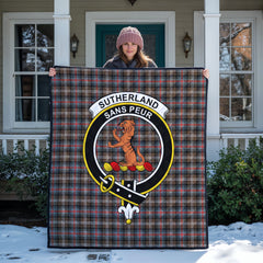 Sutherland Weathered Tartan Crest Quilt