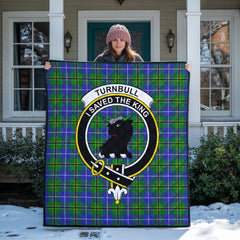 Turnbull Hunting Tartan Crest Quilt