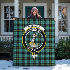 Wallace Hunting Ancient Tartan Crest Quilt